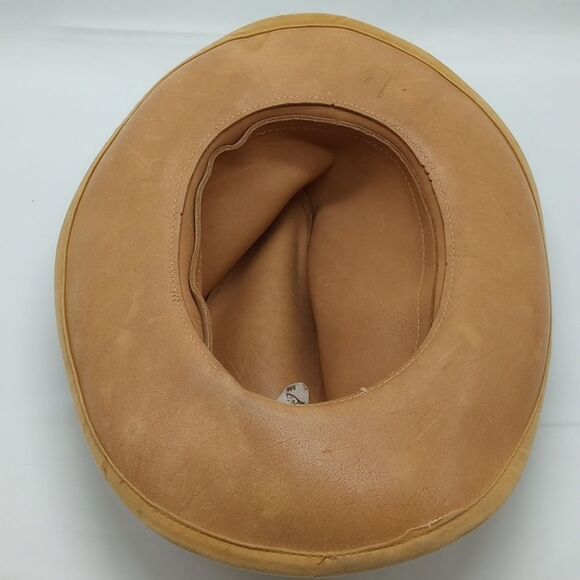 Vintage Leather Skully by Henschel Hat - Picture 5 of 8